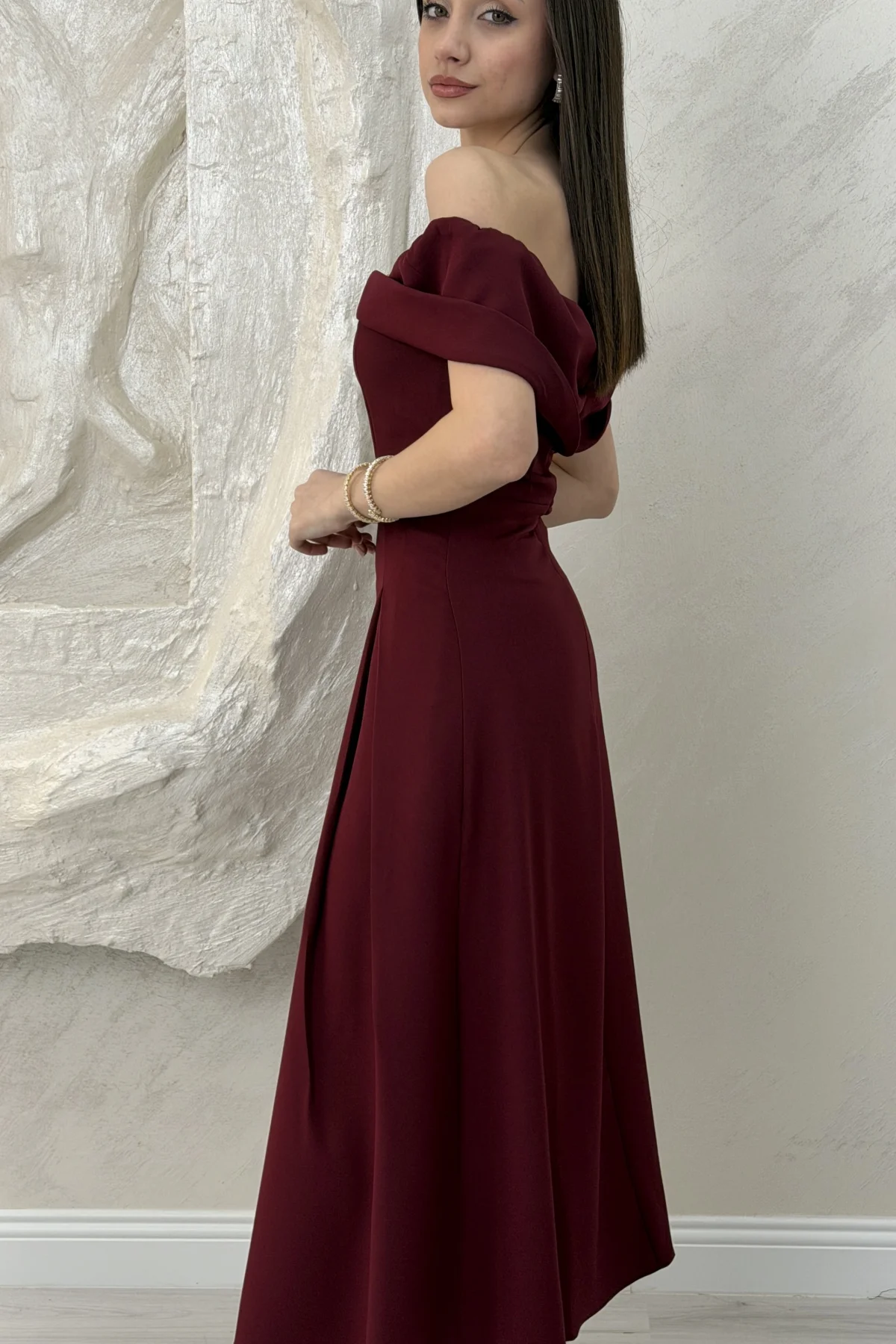 MADONNA YAKA TOKALI ELBİSE