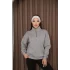 Dik Yakalı Yarım Fermuarlı Üç İplik Şardonlu Sweatshirt