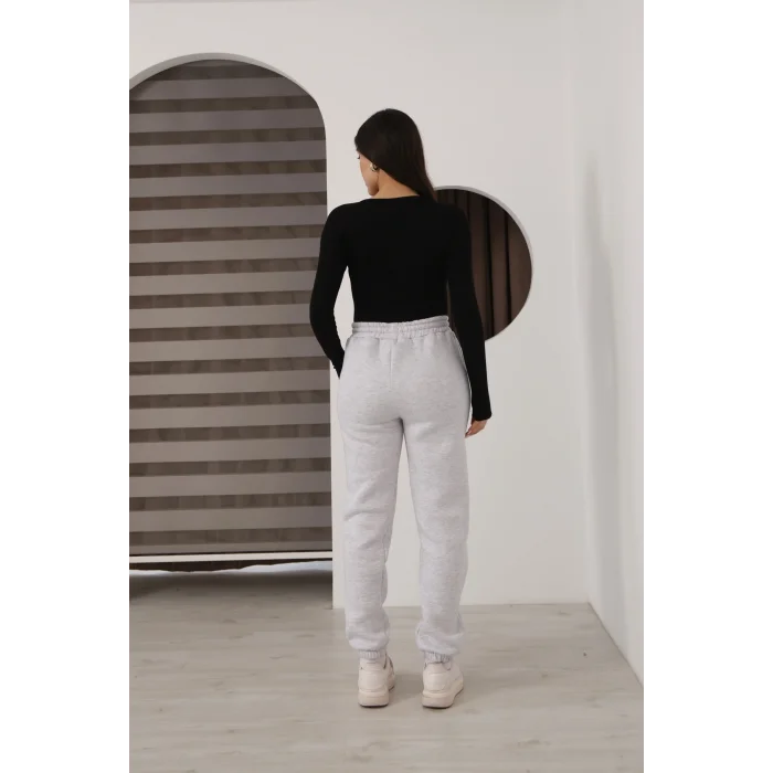 Üç iplik şardonlu paçası lastikli eşofman altı