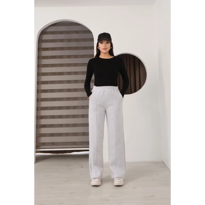 Kadın üç iplik Şardanlı bol paça eşofman altı