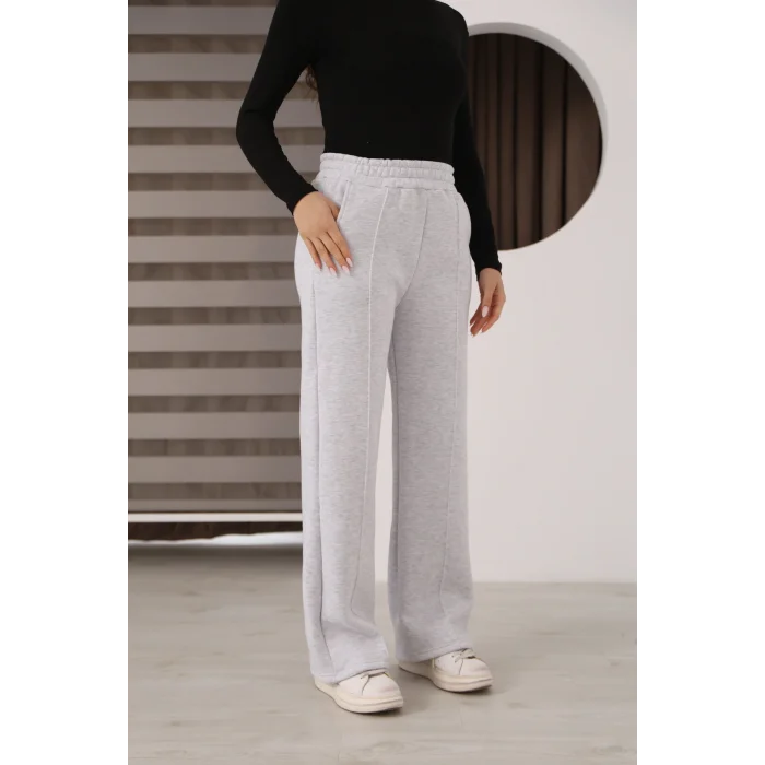 Kadın üç iplik Şardanlı bol paça eşofman altı