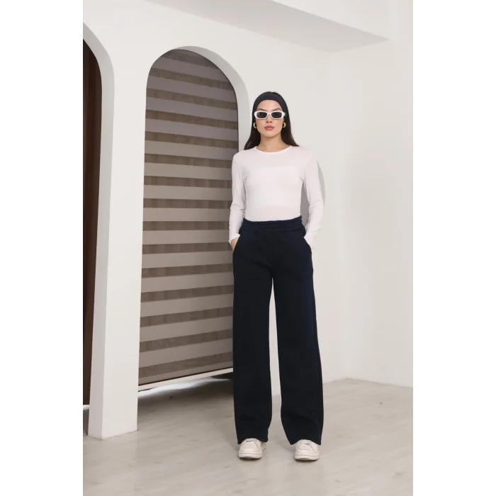 Kadın üç iplik Şardanlı bol paça eşofman altı