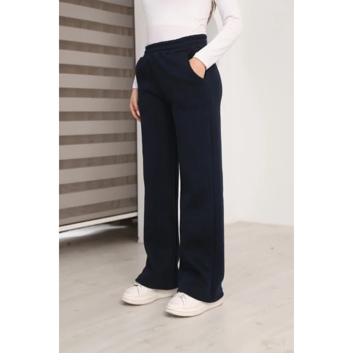 Kadın üç iplik Şardanlı bol paça eşofman altı