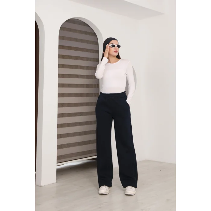 Kadın üç iplik Şardanlı bol paça eşofman altı