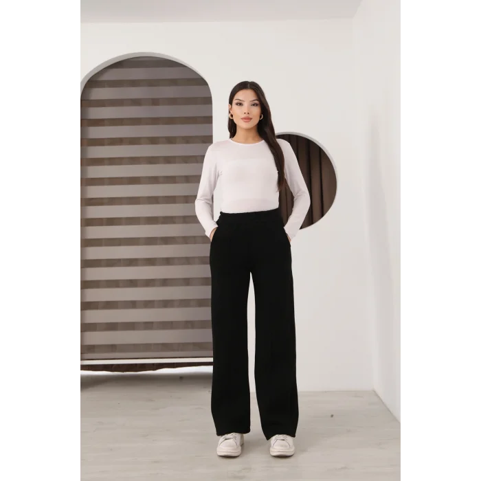 Kadın üç iplik Şardanlı bol paça eşofman altı