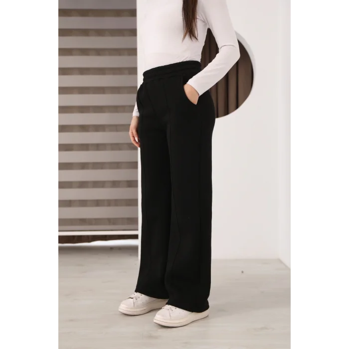 Kadın üç iplik Şardanlı bol paça eşofman altı