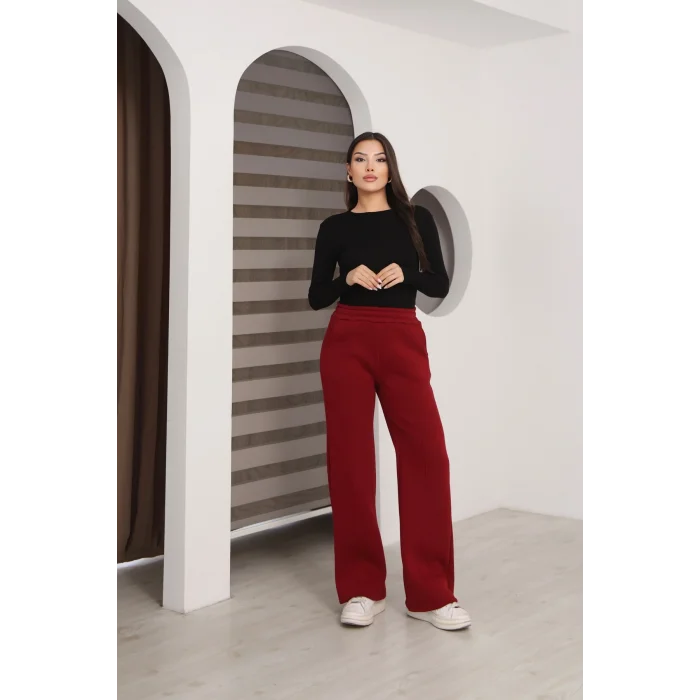 Kadın üç iplik Şardanlı bol paça eşofman altı