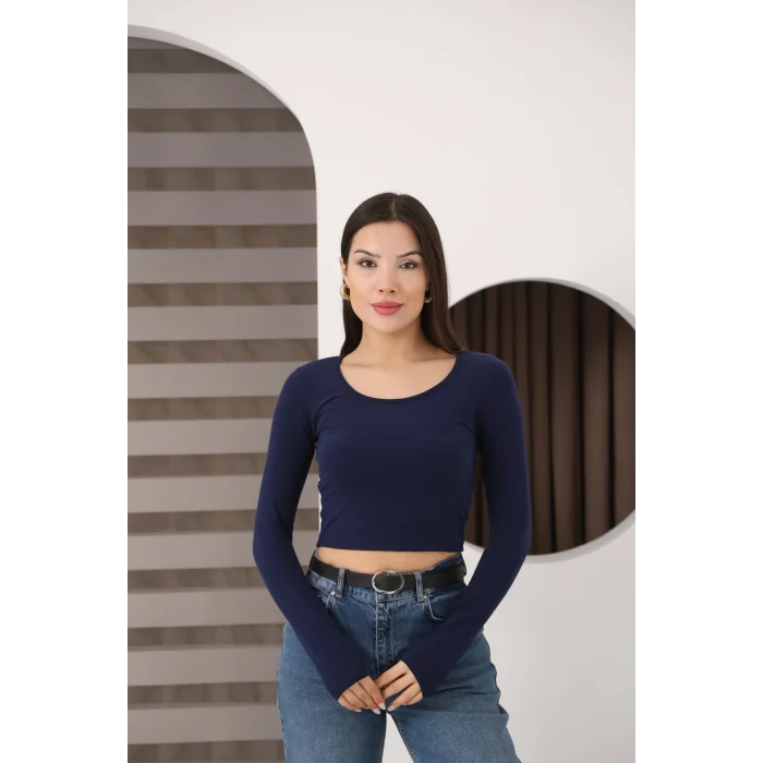 Kadın Kare Yaka Crop Body