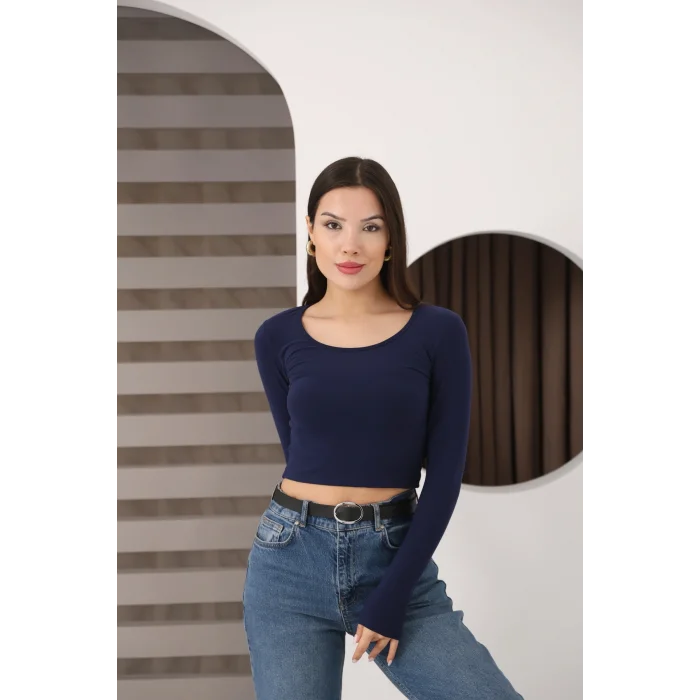 Kadın Kare Yaka Crop Body