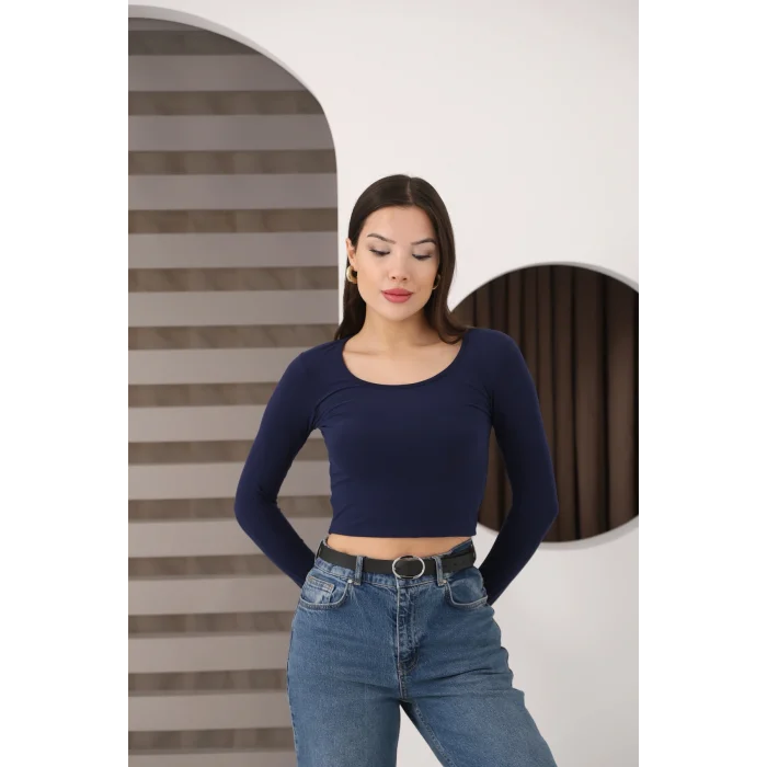 Kadın Kare Yaka Crop Body