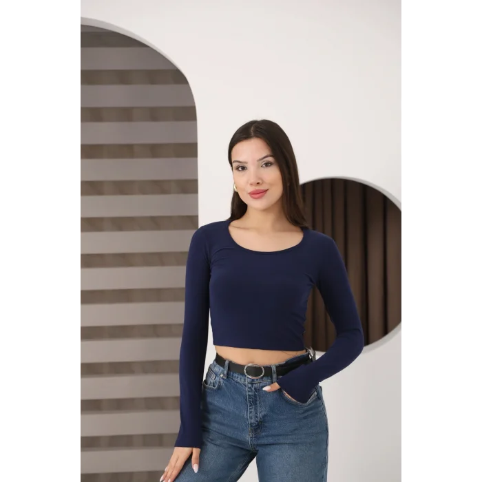 Kadın Kare Yaka Crop Body