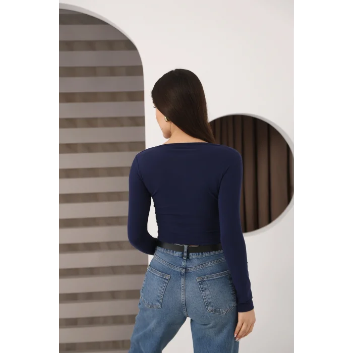 Kadın Kare Yaka Crop Body