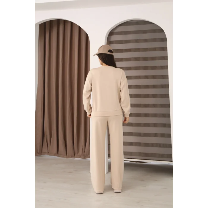 Kadın Altı Çımalı Detaylı Eşofman Takımı