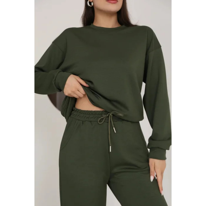 Kadın Altı Çımalı Detaylı Eşofman Takımı