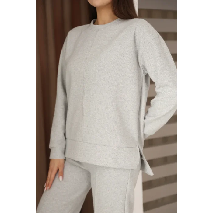 Kadın Çımalı Detaylı Selanik Kumaş Takım