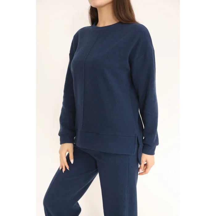 Kadın Çımalı Detaylı Selanik Kumaş Takım