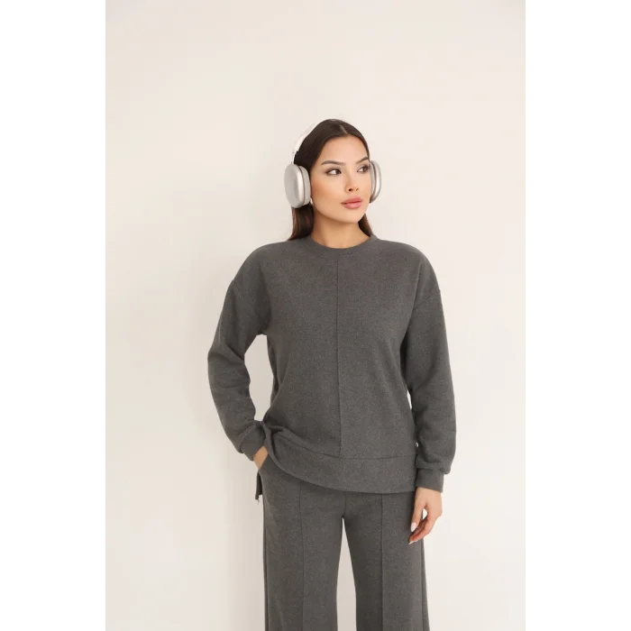 Kadın Çımalı Detaylı Selanik Kumaş Takım