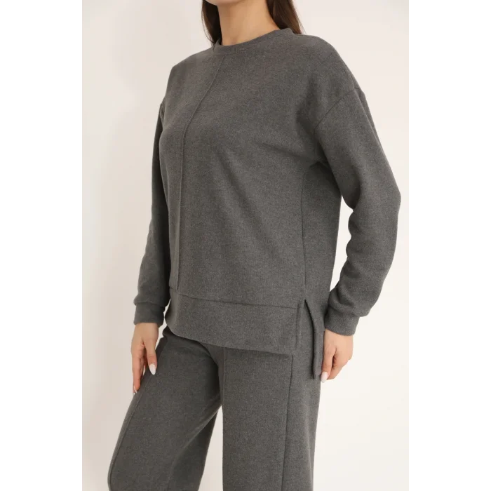 Kadın Çımalı Detaylı Selanik Kumaş Takım