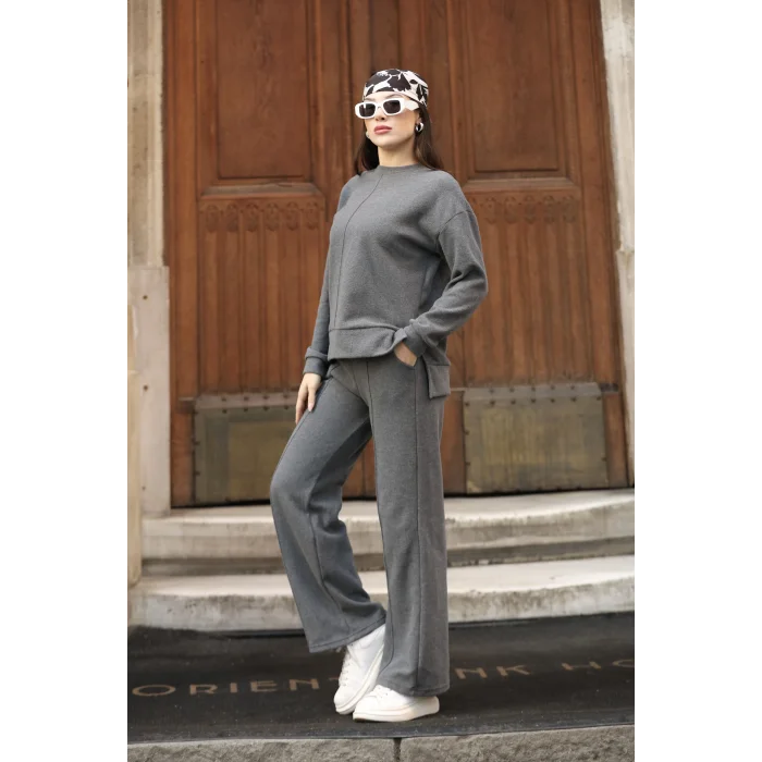 Kadın Altı Çımalı Detaylı Eşofman Takımı