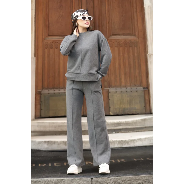 Kadın Altı Çımalı Detaylı Eşofman Takımı