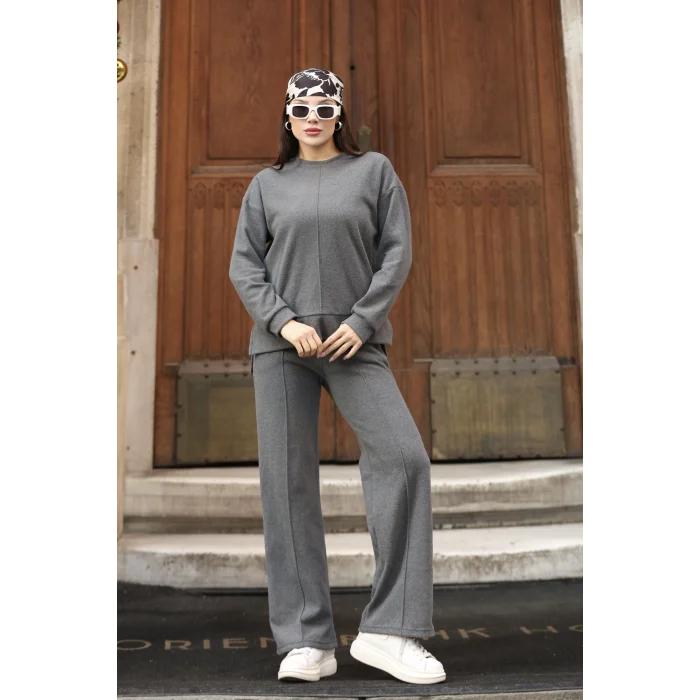 Kadın Altı Çımalı Detaylı Eşofman Takımı