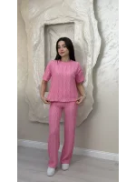 BÜRÜMCÜK ÖZEL TASARIM KUMAŞ TAKIM- PEMBE