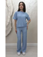 BÜRÜMCÜK ÖZEL TASARIM KUMAŞ TAKIM- MAVİ