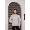 Kapşonlu Kanguru Cep Detaylı Üç İplik Şardonlu Sweatshirt