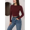 Kadın Bisiklet Yaka Crop Body