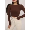 Kadın Bisiklet Yaka Crop Body