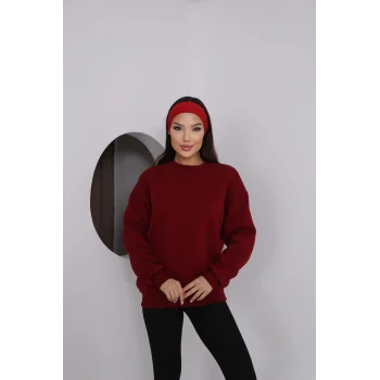 ÜÇ İPLİK ŞARDONLU BİSİKLET YAKA SWEATTSHİRT