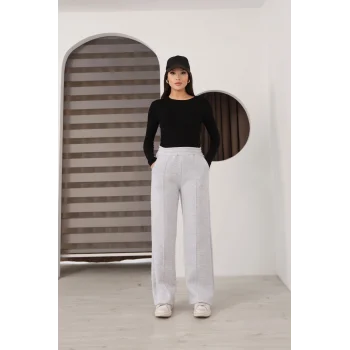 Kadın üç iplik Şardanlı bol paça eşofman altı