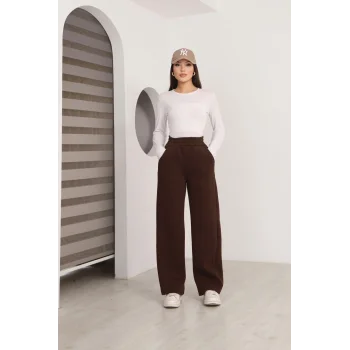 Kadın üç iplik Şardanlı bol paça eşofman altı