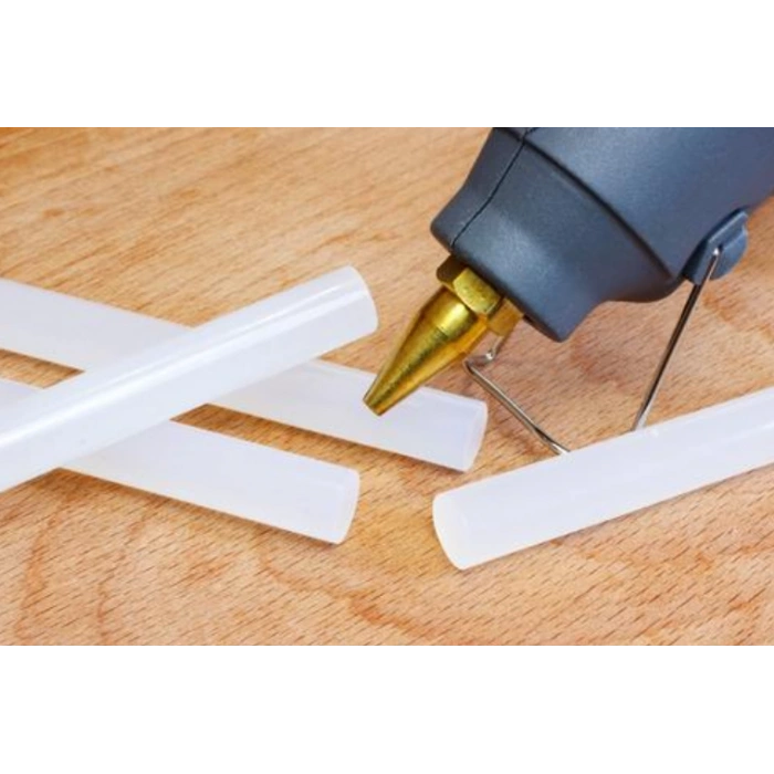 Jütburada 10 Adet İnce Çubuk Silikon Çekme Eritme Şeffaf Mum Yapıştırıcı