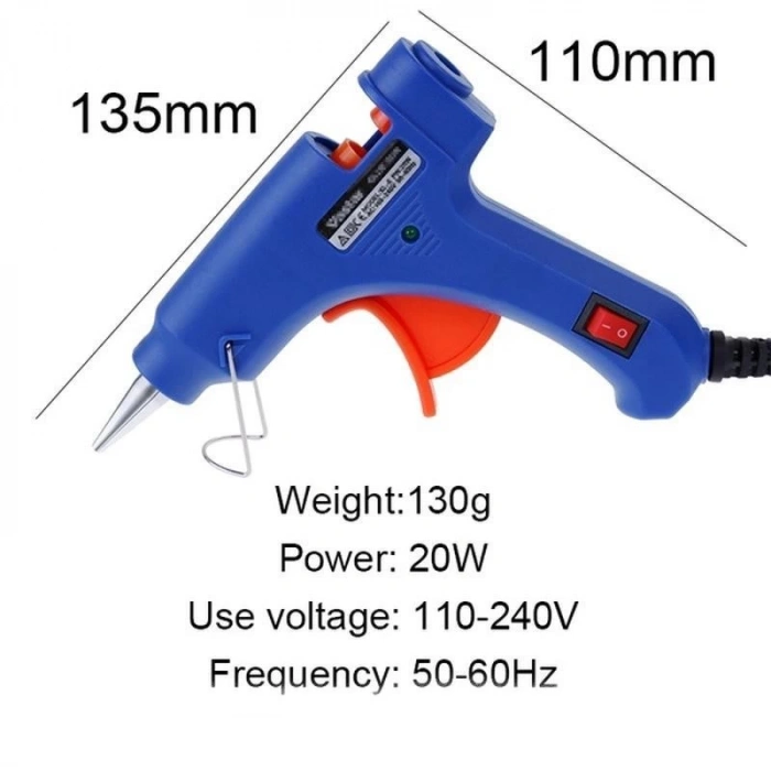 Jütburada Anahtar Korumalı 20W Sıcak İnce Silikon Tabancası