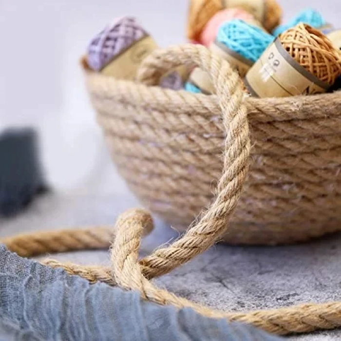 Jütburada Jüt Halat 10 mm 10 Metre Hasır Dekor Süsleme İp