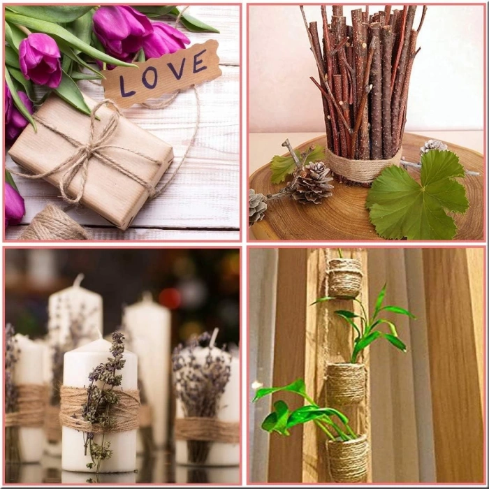 Jütburada Jüt Halat 3 mm 500 Gr Hasır Dekor Süsleme İp