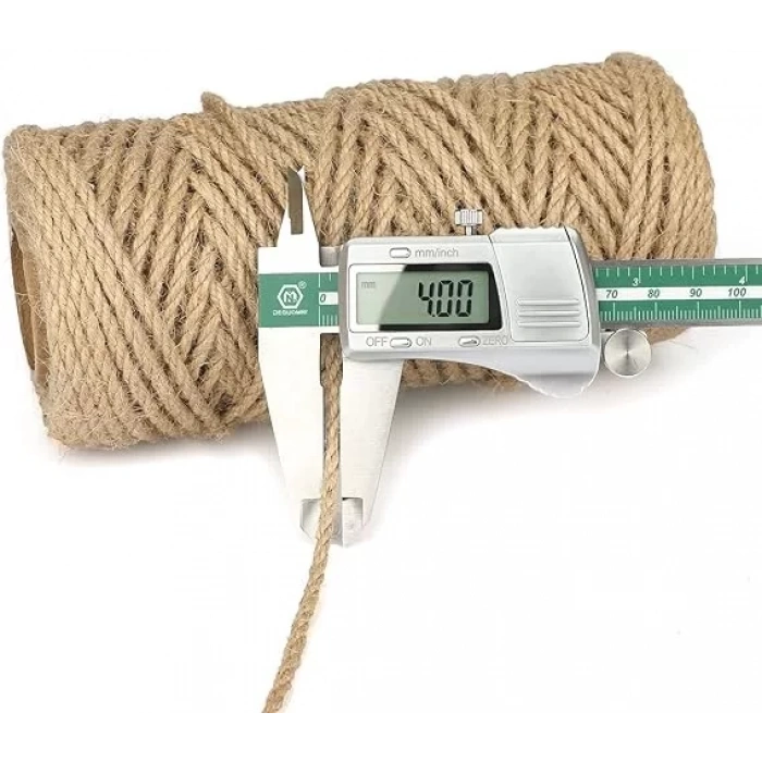 Jütburada Jüt Halat 4 mm 100 Metre Hasır Dekor Süsleme İp