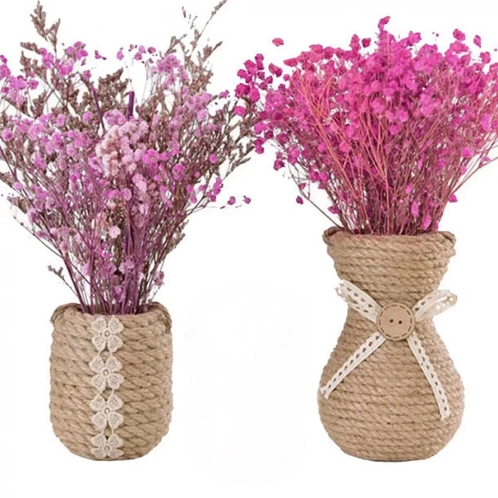 Jütburada Jüt Halat 8 mm 10 Metre Hasır Dekor Süsleme İp