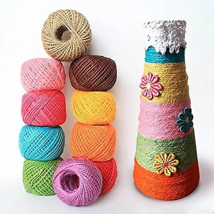 Jütburada Siyah Jüt İplik 5 Adet 500 Gram Hasır İp Kırnap İp Doğal İp Çuval İp