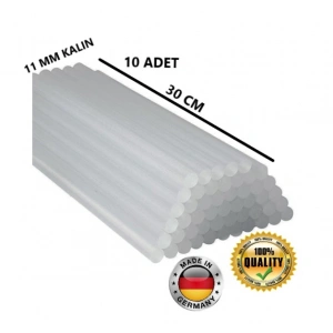 Jütburada 10 Adet Çubuk Silikon Çekme Eritme Şeffaf Mum Yapıştırıcı