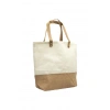 Jütburada Doğal Beyaz Renk Jüt Çanta (Hasır Çanta, Plaj Çantası, Alışveriş Çantası)