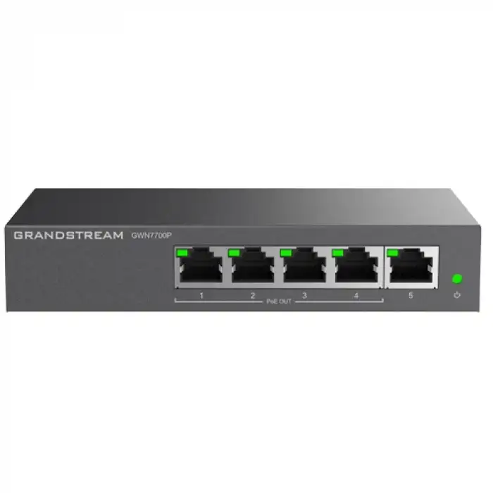 Grandstream GWN7700P 5 Port 4 Port POE Yönetilemez Gigabit Poe Switch