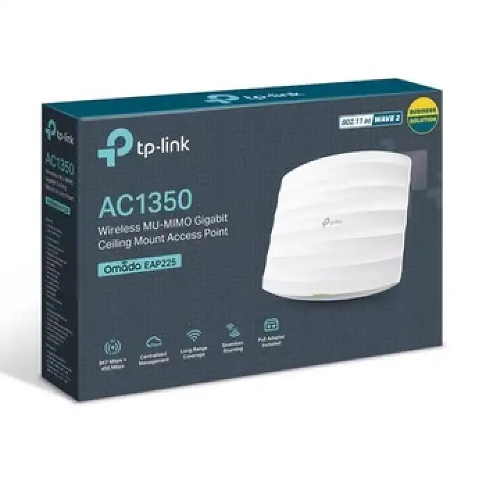 TP-Link EAP225 1350Mbps KABLOSUZ MU-MIMO GIGABİT TAVAN TİPİ ACCESS POİNT