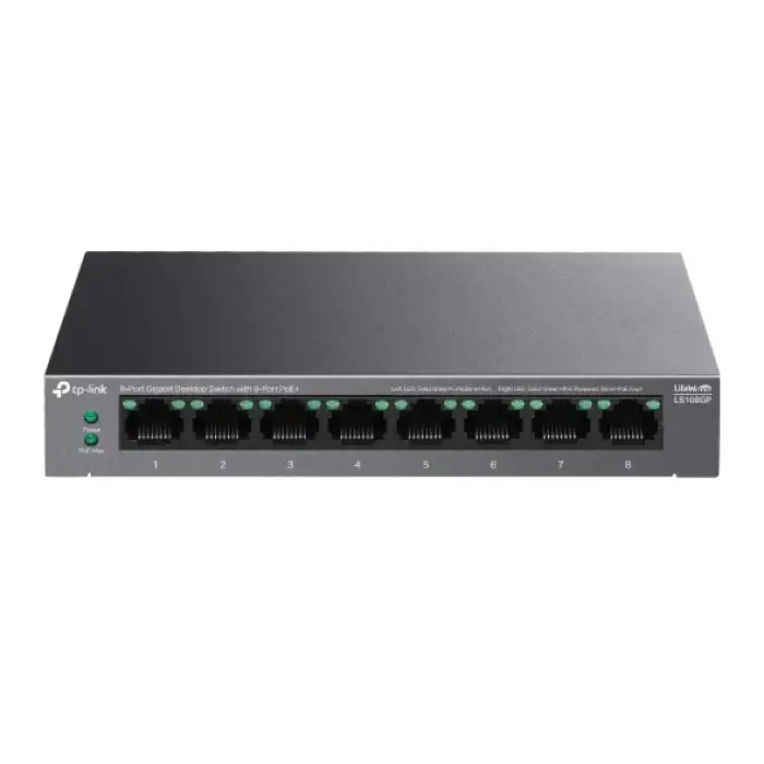 Tp-link LS108GP 8-Port Gigabit Desktop Switch with 8-Port PoE+