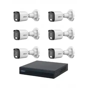 Dahua 5 Mp 6 Kameralı Sesli 30 Metre Renkli Gece Görüşlü Full Hd Kamera Seti