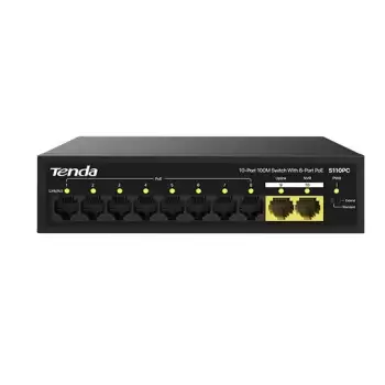 Tenda S110GPC 8 FE PoE + 2 GB Uplink Switch
