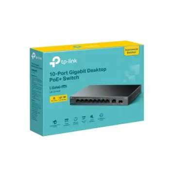 TP-LINK LS1210GP 10-Port Gigabit Desktop Switch with 8Poe
