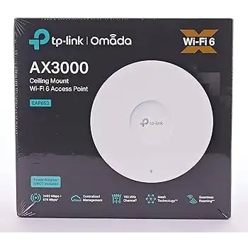 Tp-Link OMADA EAP653 AX3000 Ceiling Mount Dual-Band Wi-Fi 6 Access Point PORT 1×1Gbps RJ45 P