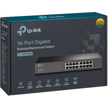 TP-LINK TL-SG1016D 16 PORT GIGABIT MASAÜSTÜ / RACKMOUNT SWITCH